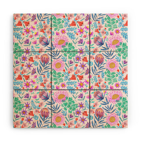 Pimlada Phuapradit Summer Protea Wood Wall Mural