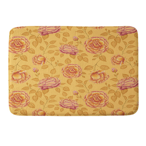 Pimlada Phuapradit Summer Rose Memory Foam Bath Mat