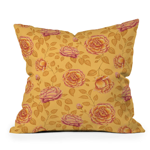 Pimlada Phuapradit Summer Rose Throw Pillow