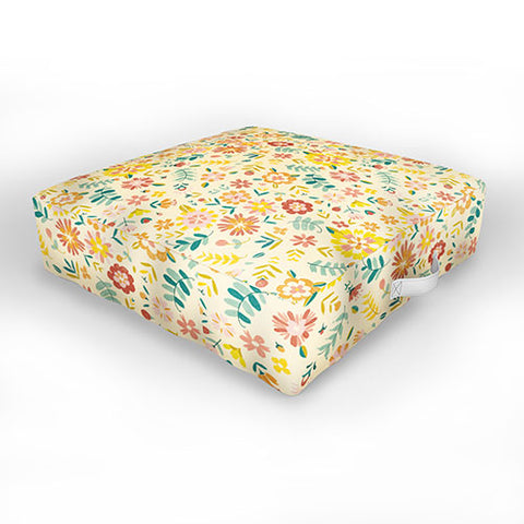Pimlada Phuapradit Sunny Daisies Outdoor Floor Cushion