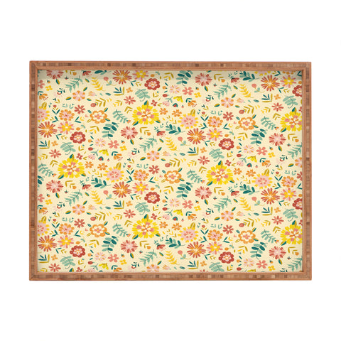 Pimlada Phuapradit Sunny Daisies Rectangular Tray