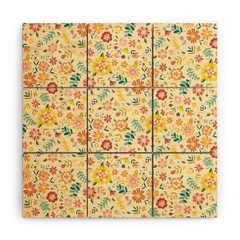 Pimlada Phuapradit Sunny Daisies Wood Wall Mural