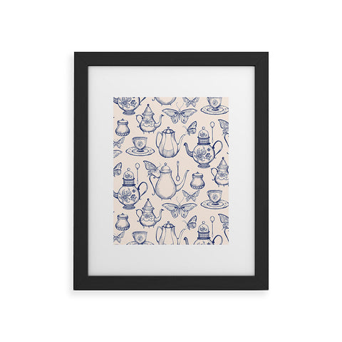 Pimlada Phuapradit Tea with butterflies Framed Art Print