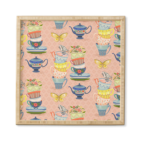 Pimlada Phuapradit Teacups and Butterflies Framed Wall Art