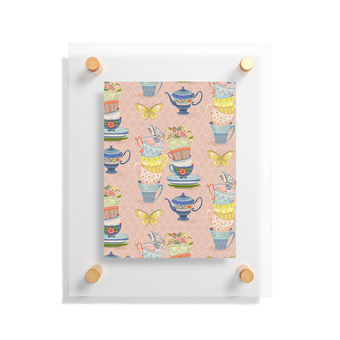 Pimlada Phuapradit Teacups and Butterflies Floating Acrylic Print