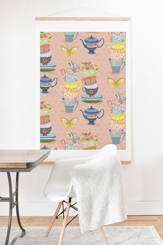 Pimlada Phuapradit Teacups and Butterflies Art Print And Hanger