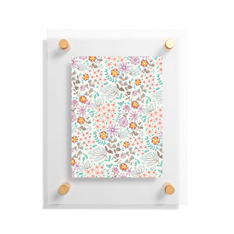 Pimlada Phuapradit Tiny Floral Pastel Floating Acrylic Print