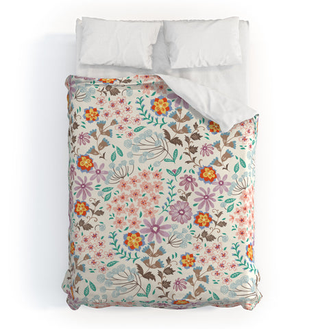Pimlada Phuapradit Tiny Floral Pastel Duvet Cover