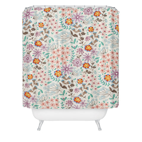 Pimlada Phuapradit Tiny Floral Pastel Shower Curtain