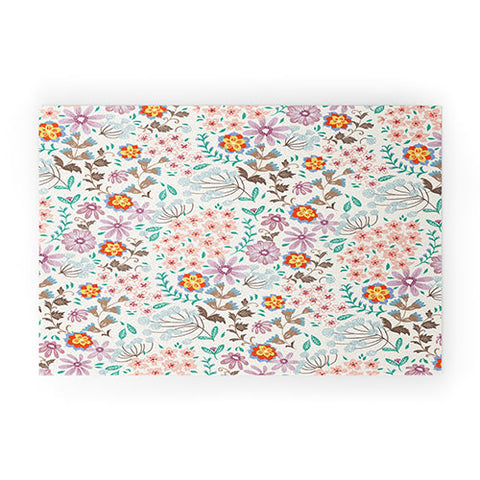 Pimlada Phuapradit Tiny Floral Pastel Welcome Mat