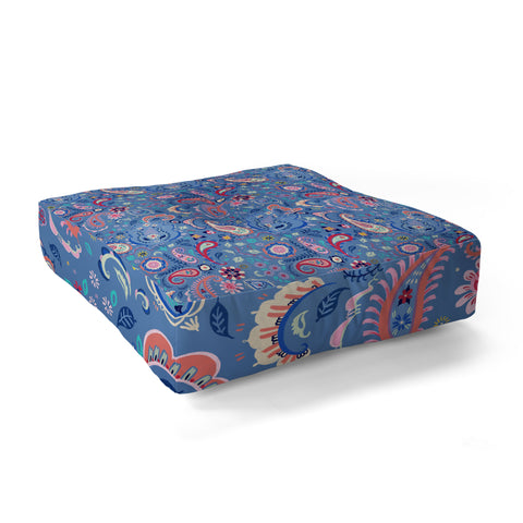 Pimlada Phuapradit Tiny Paisleys Floor Pillow Square