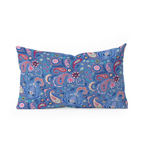 Pimlada Phuapradit Tiny Paisleys Oblong Throw Pillow
