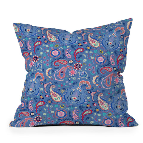 Pimlada Phuapradit Tiny Paisleys Throw Pillow