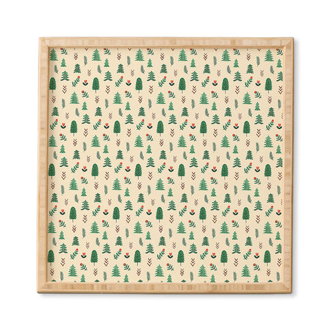 Pimlada Phuapradit Tiny Pine Trees Framed Wall Art
