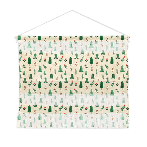 Pimlada Phuapradit Tiny Pine Trees Wall Hanging Landscape