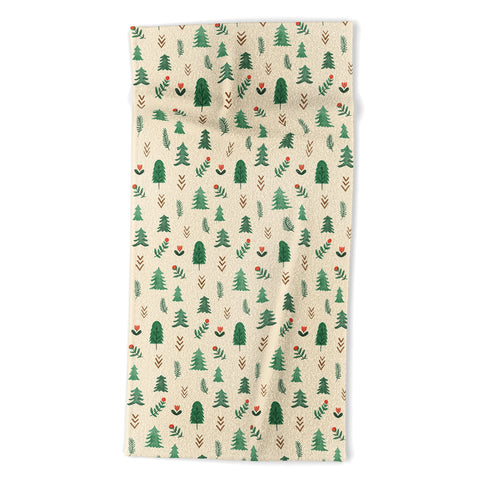 Pimlada Phuapradit Tiny Pine Trees Beach Towel