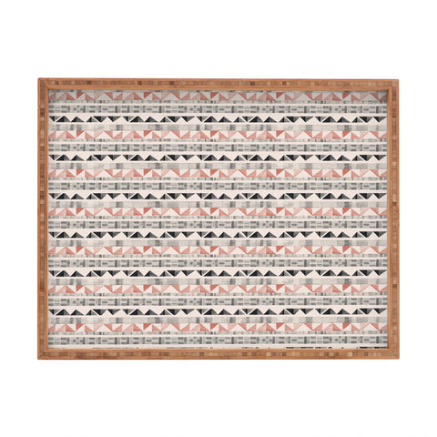 Pimlada Phuapradit Tiny Triangle Stripes 2 Rectangular Tray
