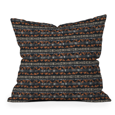 Pimlada Phuapradit Tiny Triangle Stripes Throw Pillow