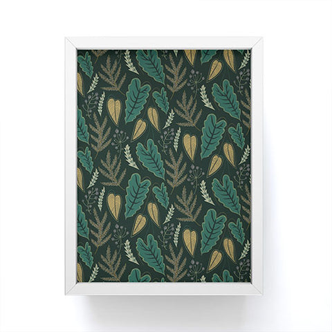 Pimlada Phuapradit Tropical leaf green Framed Mini Art Print