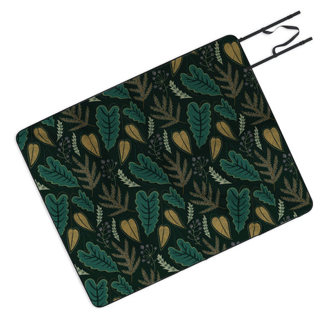 Pimlada Phuapradit Tropical leaf green Picnic Blanket