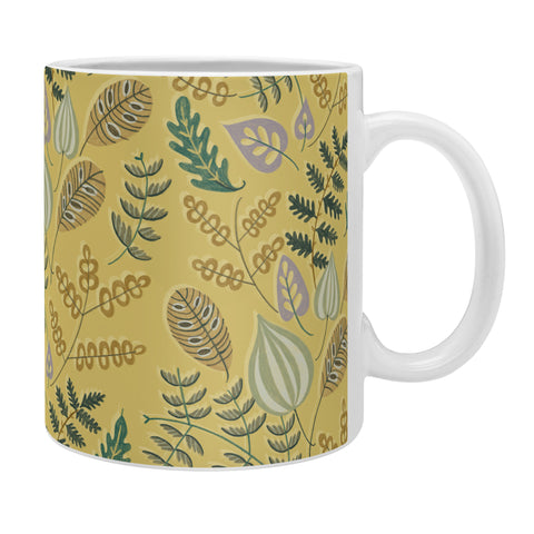 Pimlada Phuapradit Tropical Leaf Yellow Coffee Mug