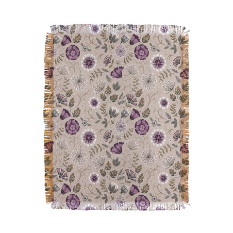 Pimlada Phuapradit Violet Vine Throw Blanket