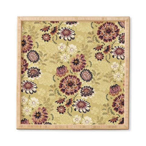 Pimlada Phuapradit Wildflowers light green Framed Wall Art