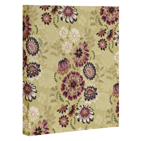 Pimlada Phuapradit Wildflowers light green Art Canvas