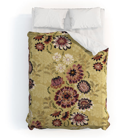 Pimlada Phuapradit Wildflowers light green Comforter