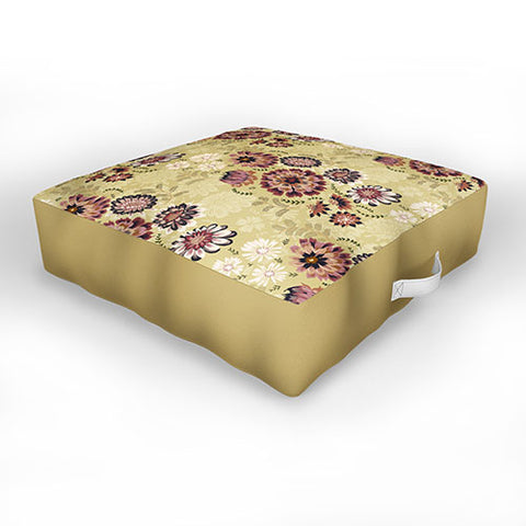 Pimlada Phuapradit Wildflowers light green Outdoor Floor Cushion