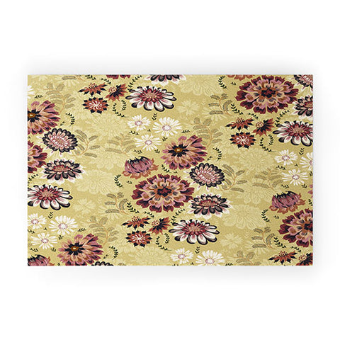 Pimlada Phuapradit Wildflowers light green Welcome Mat