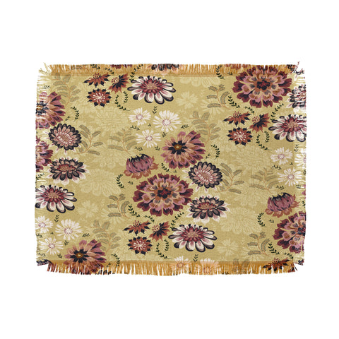 Pimlada Phuapradit Wildflowers light green Throw Blanket