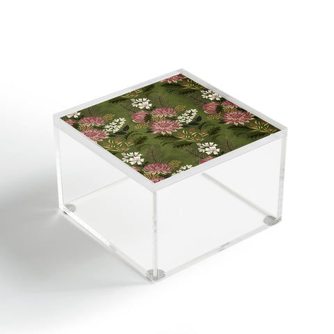 Pimlada Phuapradit Wildflowers Olive green Acrylic Box