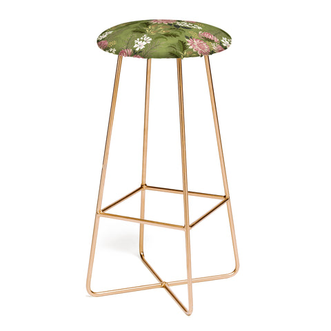 Pimlada Phuapradit Wildflowers Olive green Bar Stool