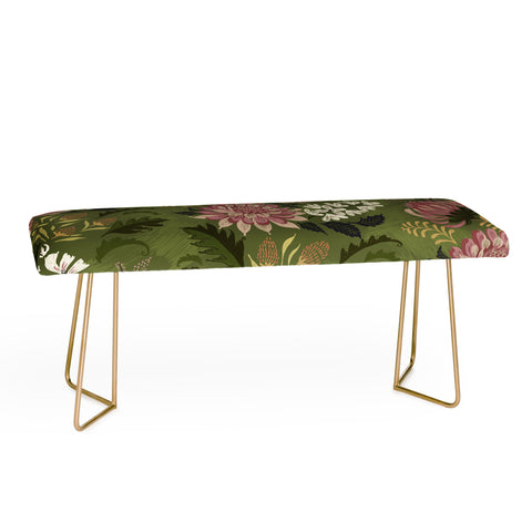Pimlada Phuapradit Wildflowers Olive green Bench