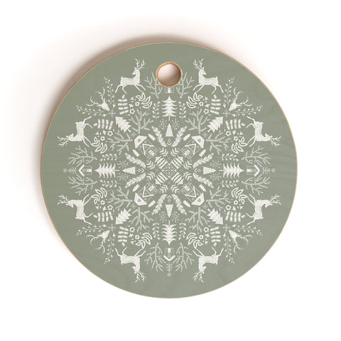 Pimlada Phuapradit Winter Forest 1 Cutting Board Round