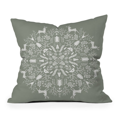 Pimlada Phuapradit Winter Forest 1 Throw Pillow