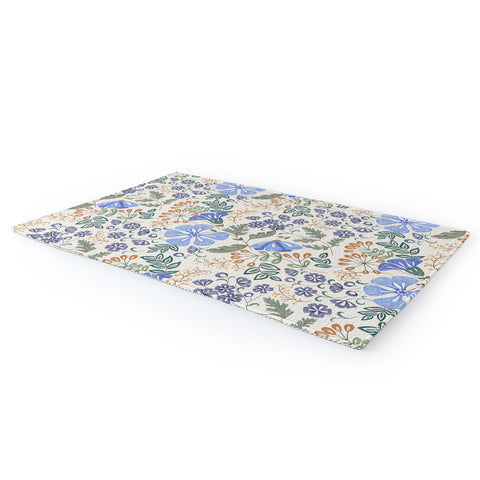 Pimlada Phuapradit Winter garden gold berries Area Rug