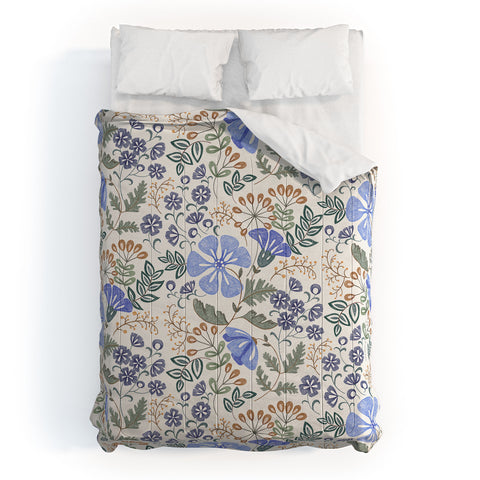 Pimlada Phuapradit Winter garden gold berries Comforter