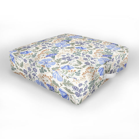 Pimlada Phuapradit Winter garden gold berries Outdoor Floor Cushion