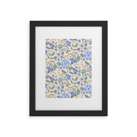 Pimlada Phuapradit Winter garden gold berries Framed Art Print