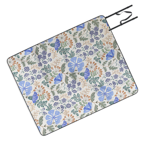 Pimlada Phuapradit Winter garden gold berries Picnic Blanket