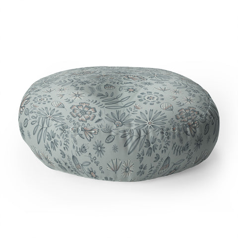 Pimlada Phuapradit Winter Petal Floor Pillow Round