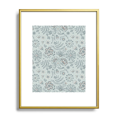 Pimlada Phuapradit Winter Petal Metal Framed Art Print
