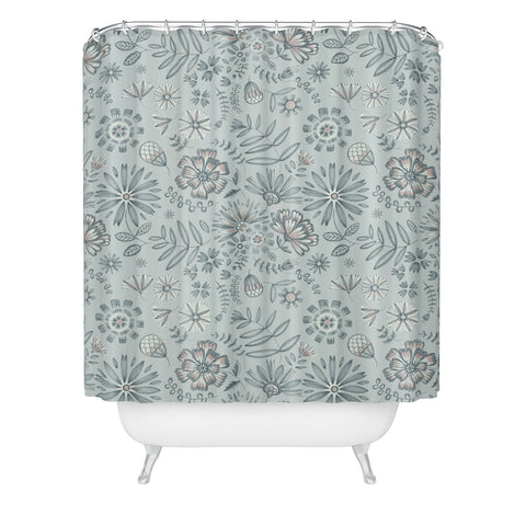 Pimlada Phuapradit Winter Petal Shower Curtain