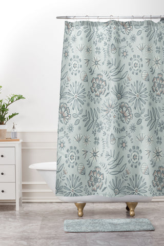 Pimlada Phuapradit Winter Petal Shower Curtain And Mat