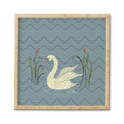 Pimlada Phuapradit winter swan Framed Wall Art