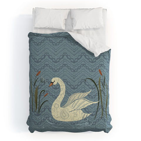 Pimlada Phuapradit winter swan Comforter