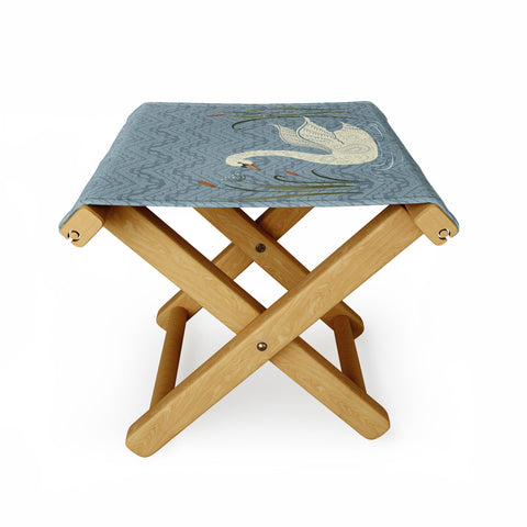 Pimlada Phuapradit winter swan Folding Stool