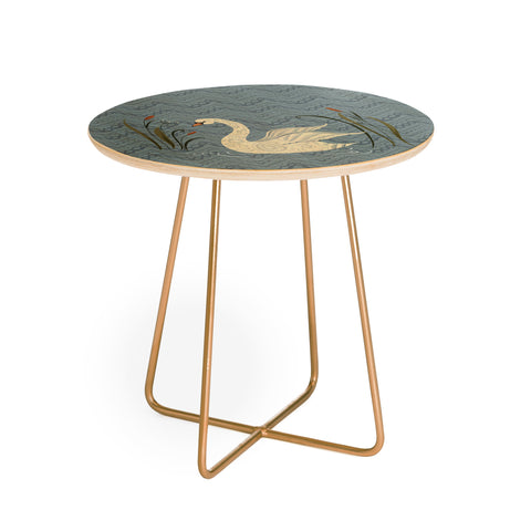 Pimlada Phuapradit winter swan Round Side Table